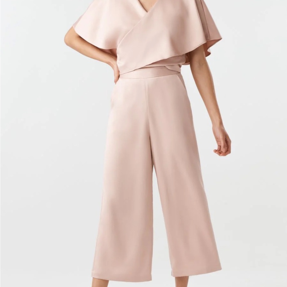 Vetta Capsule Satin Cape Jumpsuit size 4